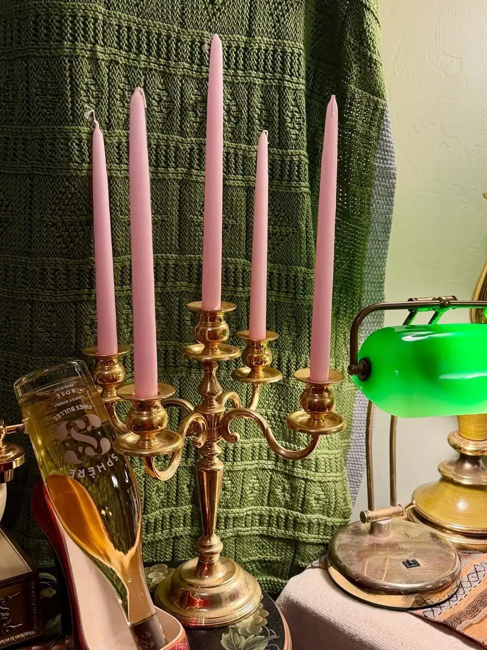 Vintage 5-Arm Brass Candelabra Candle Holder